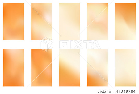 Vector gold blurred gradient style background. Abstract luxury smooth illustration wallpapers set  47349784