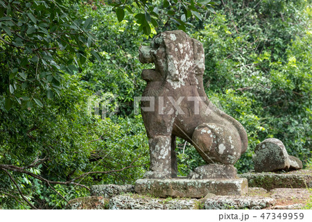 Stone lion guarding entrance to East Mebon 47349959
