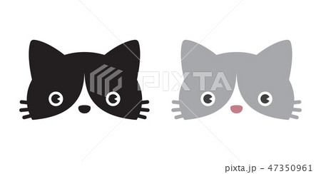 Cat Vector Head Icon Logo Kitten Calico Cartoonのイラスト素材