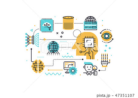 AI (artificial intelligence) concept illustration 47351107