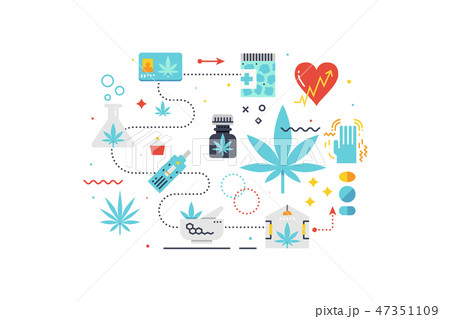 Medical cannabis concept  illustration 47351109
