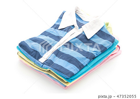 stacks of clothing on white stacks of clothing on white 47352055
