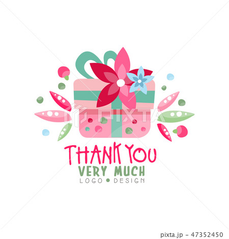Thank You Very Much Logo Design Holiday Card のイラスト素材 47352450 Pixta