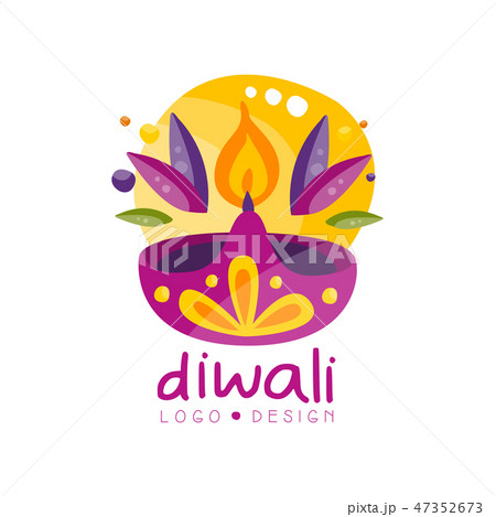 Diya Diwali Wishes Animation Logo