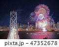 ベイブリッジと花火 47352678