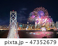 ベイブリッジと花火 47352679