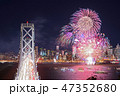 ベイブリッジと花火 47352680