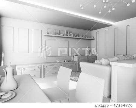 modern interior of living room, 3 d rendering modern interior of living room, 3 d rendering 47354770