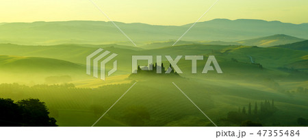 typical Tuscany landscape, Italy 47355484
