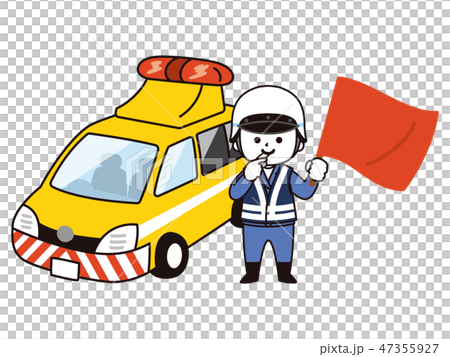 道路パトロールカーと男性交通管理隊員 道路パトロールカーと男性交通管理隊員 47355927