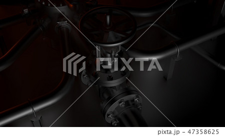 Metal pipes and valves 47358625