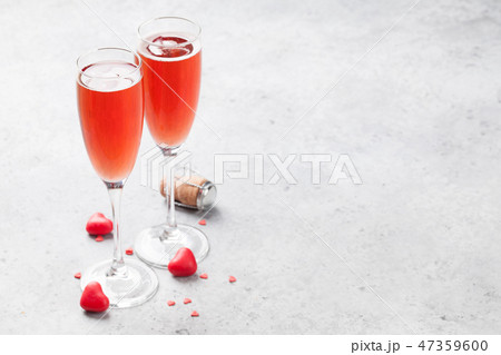 Valentine's day greeting card with champagne Valentine's day greeting card with champagne 47359600