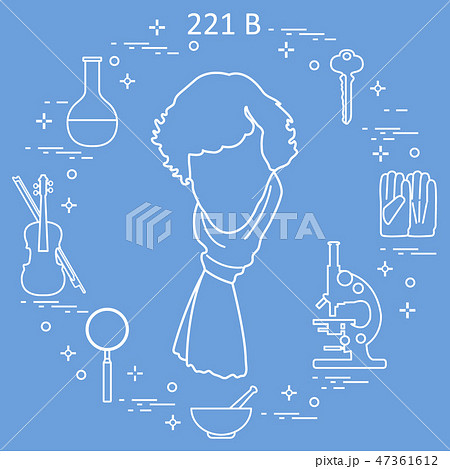 Private detective Sherlock Holmes with variety 47361612