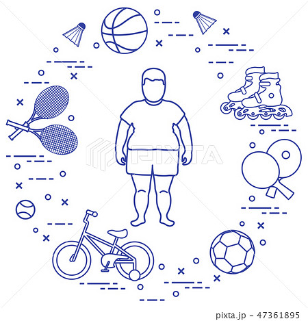 Fat boy, sports equipment Activities for children Fat boy, sports equipment Activities for children 47361895