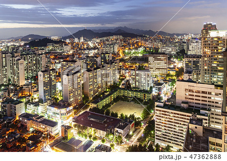 麻浦大橋 都心 夜景 47362888
