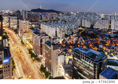 麻浦大橋 都心 夜景 47362890