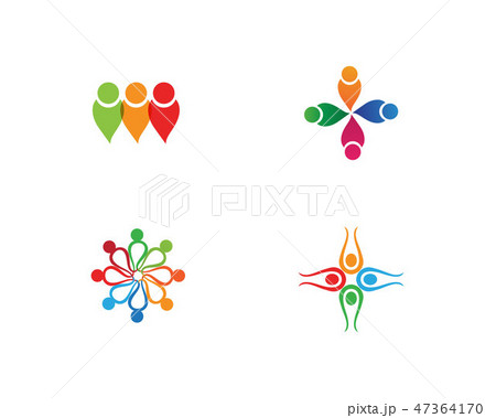 Community people care logo and symbols 47364170