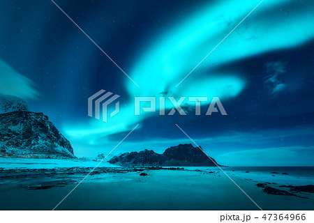 Beautiful Aurora Borealis Northern Lights の写真素材