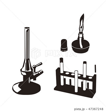 実験シルエットのイラスト素材