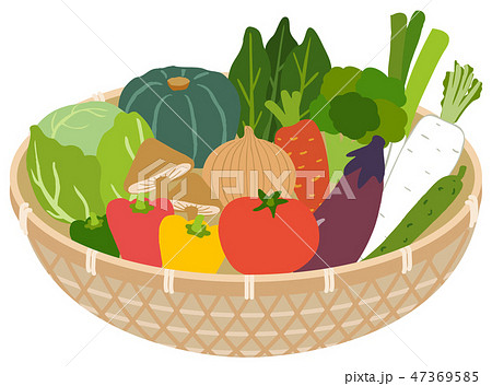 野菜のイラスト バスケットのイラスト素材 野菜のイラスト バスケットのイラスト素材