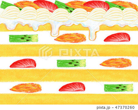 フルーツケーキの断面のイラスト素材 47370260 Pixta