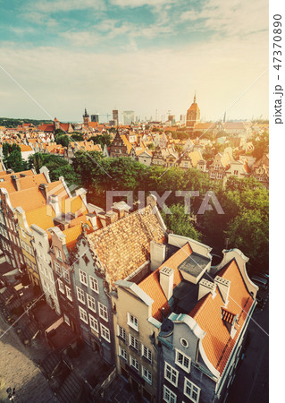 Old Town in Gdansk seen from viewing tower. 47370890