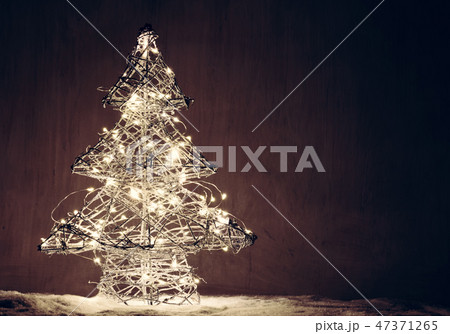 Christmas tree shape made of lights. 47371265