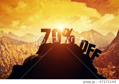 70% off writing on a mountain peak. 70% off writing on a mountain peak. 47372144