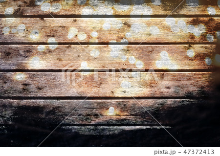 Wooden plank background with lights Wooden plank background with lights 47372413