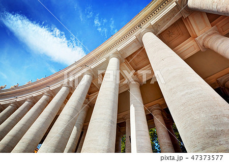 St. Peter's Basilica colonnades, columns in Vatican City. 47373577