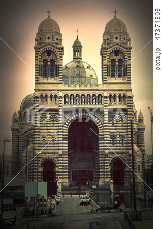 Sainte Marie Majeure - La Major cathedral, Marseille, France. 47374303