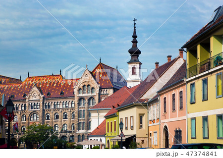 Old town buildings in Budapest, Hungary 47374841