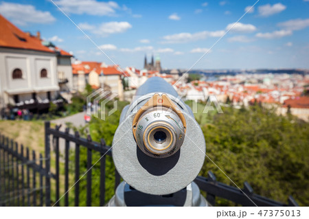 Tourist telescope in Prague, Czech Republic 47375013