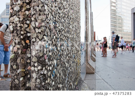 Parts of Berlin Wall on Potsdamer Platz. Berlin, Germany 47375283