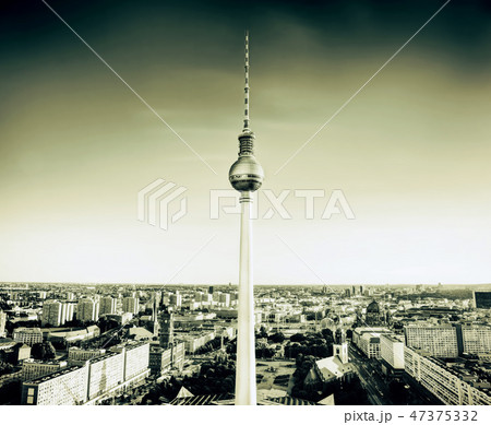 Tv tower or Fersehturm in Berlin, Germany 47375332