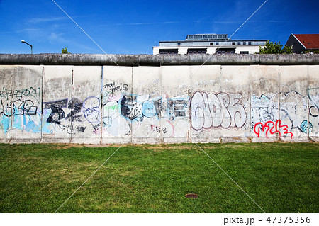 Berlin Wall Memorial with graffiti. 47375356
