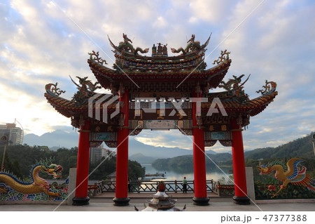 Beautiful scenery from Sun Moon Lake Wenwu Temple Beautiful scenery from Sun Moon Lake Wenwu Temple 47377388