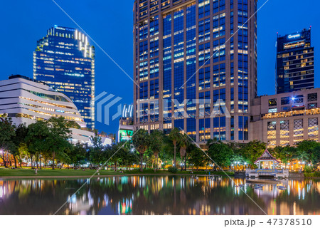 Modern downtown architecture of Sukhumvit road 47378510
