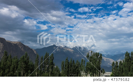 View of skardu, gateway to K2 base camp, Pakistan 47379182