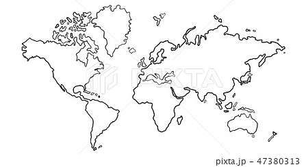 世界 地図 大陸 アイコン のイラスト素材