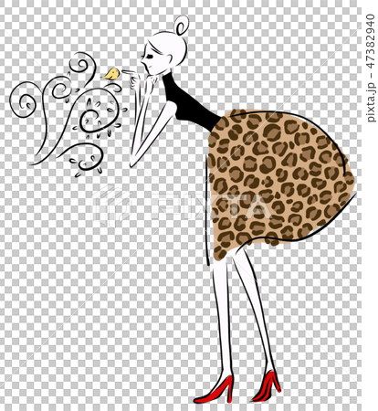 Parisienne Girls Fashionable Illustration Vector Stock Illustration