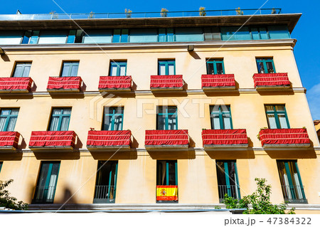 Colorful facade of the building, Malaga, Spain Colorful facade of the building, Malaga, Spain 47384322