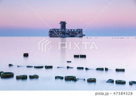 Old torpedo launcher near Gdynia, Poland 47384328