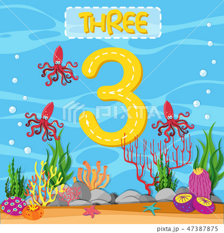 Number three underwater theme 47387875