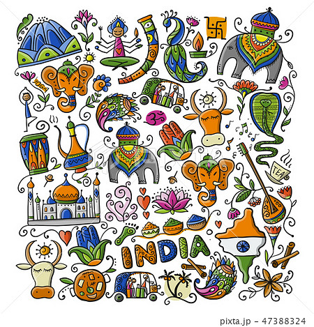 Indian lifestyle. Sketch for your design 47388324