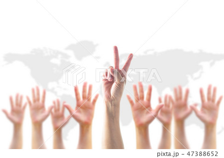 World participation, leadership, volunteer concept World participation, leadership, volunteer concept 47388652