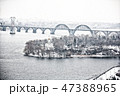 winter landscape. view of the city of Dnepr 47388965