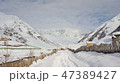 雪山 フェンス 雪景色 47389427