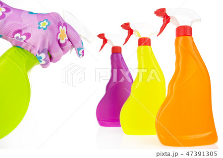 Colored plastic bottles isolated on white Colored plastic bottles isolated on white 47391305