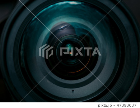 Abstract shot of the camera lens 47393037